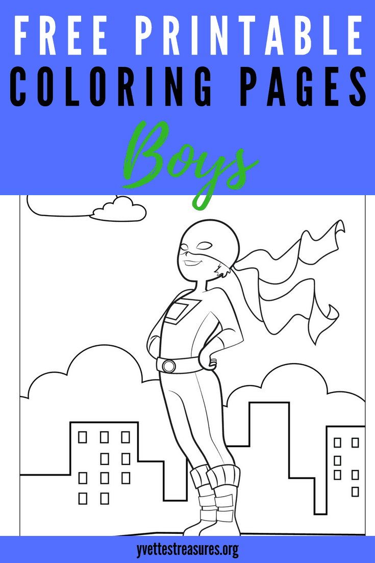free printable boy coloring pages