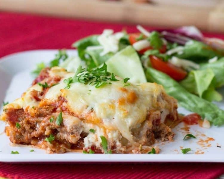 Italian lasagna with meat