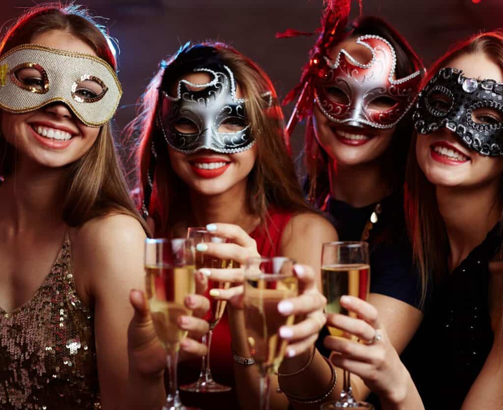 costume party with masks