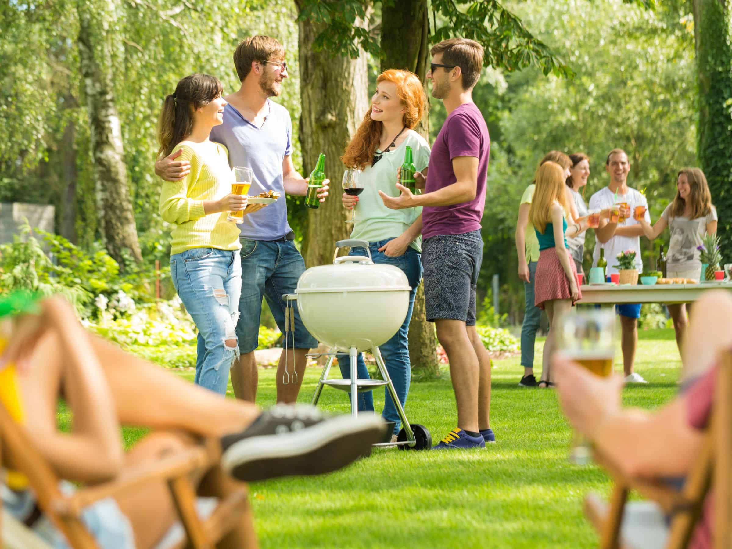 backyard bbq party with friends