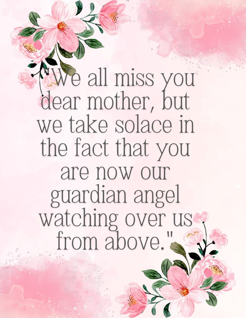 Heartfelt Deceased Mother's Day Quotes from Daughter to help others with their grief.